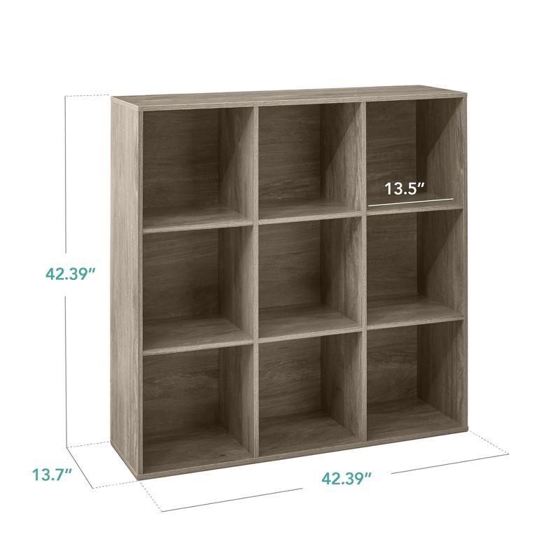 Best Choice Products 9-Cube Bookshelf, 13.5in Display Storage System, Organizer w/ Removable Back Panels - Greige