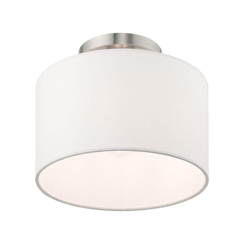 Livex Lighting Clark 1 - Light Semi-Flush Mount in  Brushed Nickel