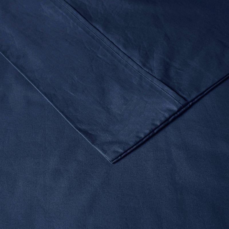 Madison Park Peached Percale 200 Thread Count Relaxed Cotton Percale Sheet Set