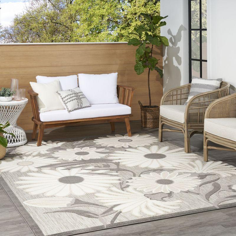 Nourison Aloha Daisy Flower Flatweave Outdoor Rug