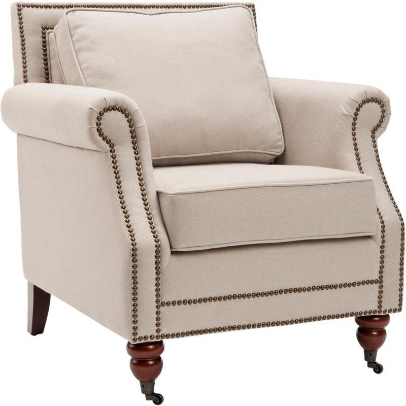 Karsen Club Chair with Nail Heads  - Safavieh