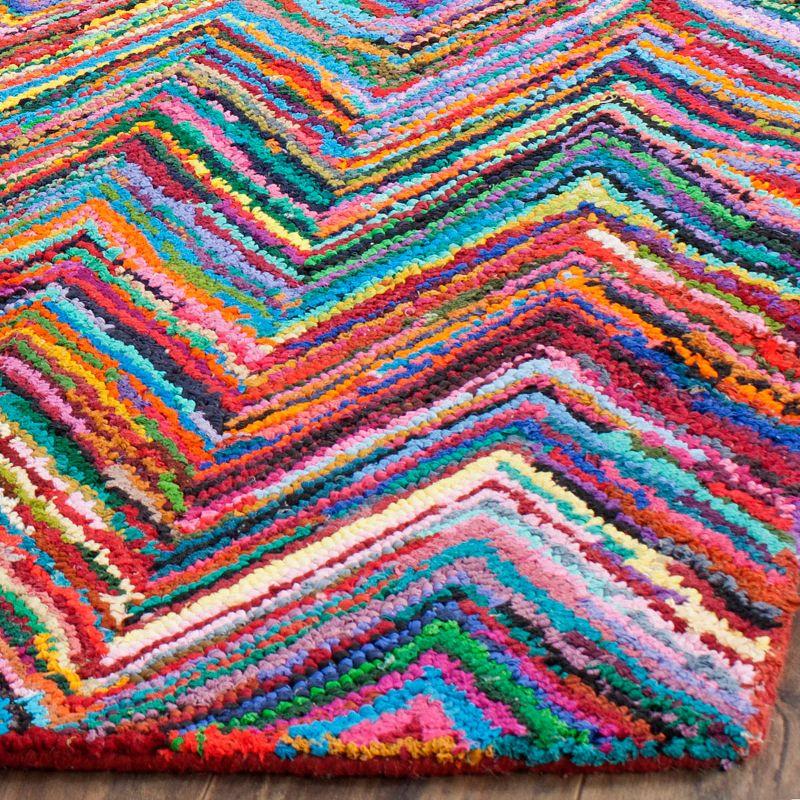 Nantucket NAN141 Hand Tufted Indoor Area Rug - Pink/Multi - 4'x4' - Safavieh.