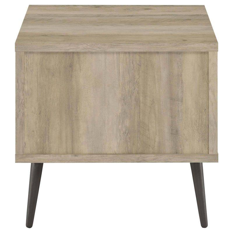 Coaster Welsh Mid Century Modern Wood End Table With Shelf Antique Pine/Gray