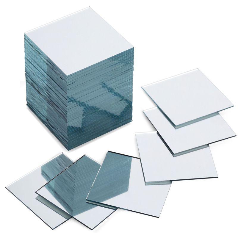 60-Pack 2-Inch Square Mirror Tiles for DIY and Home Decor