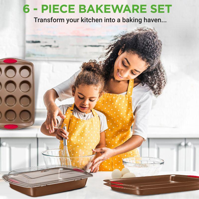 NutriChef NutriChef 6-Piece Deluxe Steel Nonstick Bakeware Set