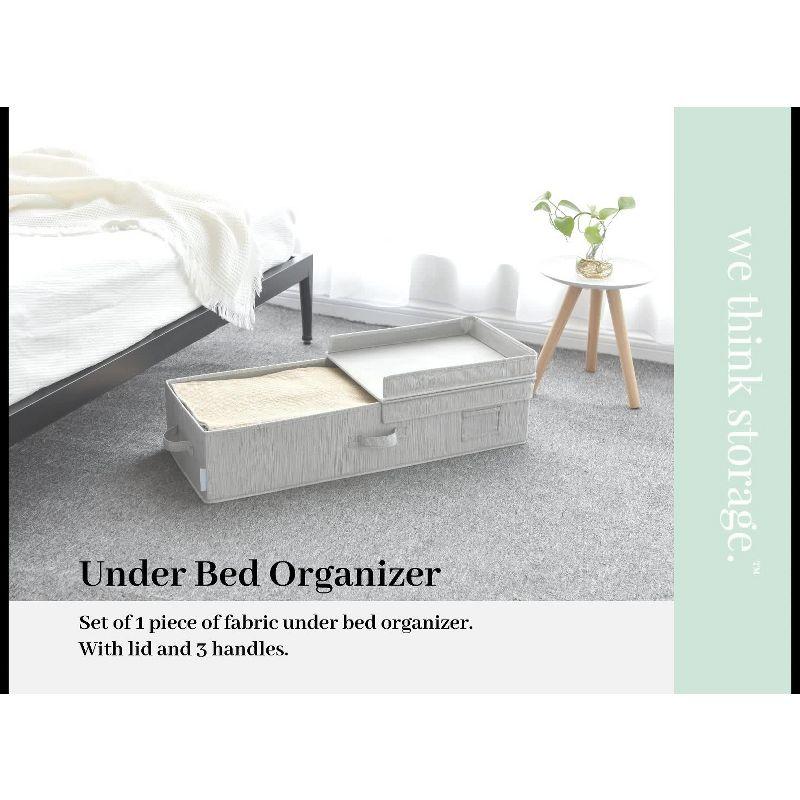 we think storage. 30" x 12" x 6.5" Foldable Under Bed Organizer with Double Folding Lid
