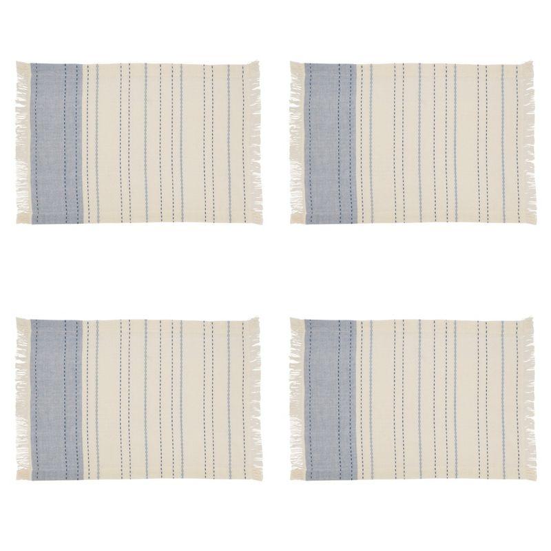 Cotton Striped Rectangle Placemat (Set of 4)