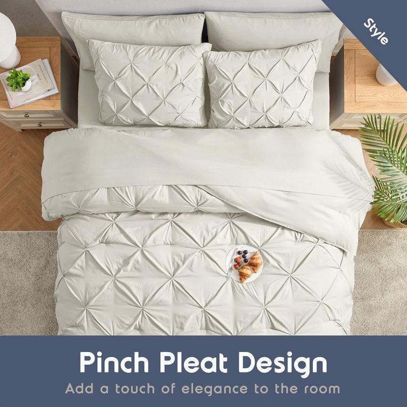 Bed-in-A-Bag Pleated Comforter Set with Bed Sheets