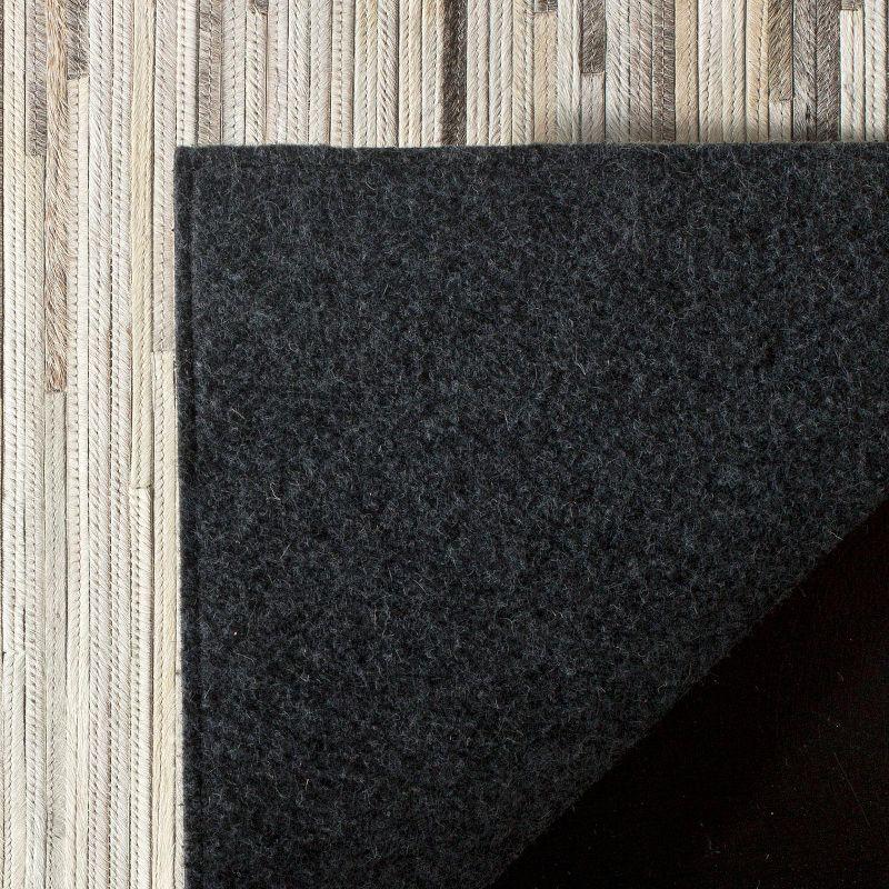 Studio Leather STL225 Hand Woven Area Rug - Charcoal/Ivory - 4'x6' - Safavieh.