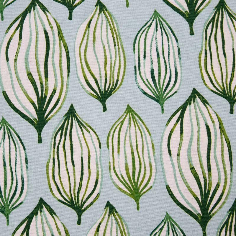 Pillow Perfect Tropical Leaf Verte Geometric Cotton Reversible Throw Pillow