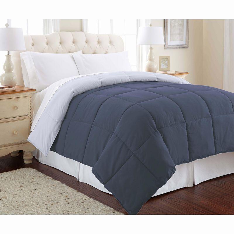 Modern Threads Sanctuary by PCT Down Alternative Microfiber Quilted Reversible Comforter & Duvet Insert - Soft, Comfortable Alternative to Goose Down - Bedding for All Seasons