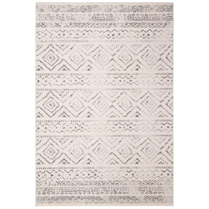 Ivory & Grey Moroccan Boho 2' x 5' Hand-Knotted Runner