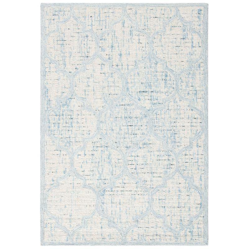 Abstract ABT474 Handmade Indoor Accent Rug - Ivory/Turquoise - 2'x3' - Safavieh