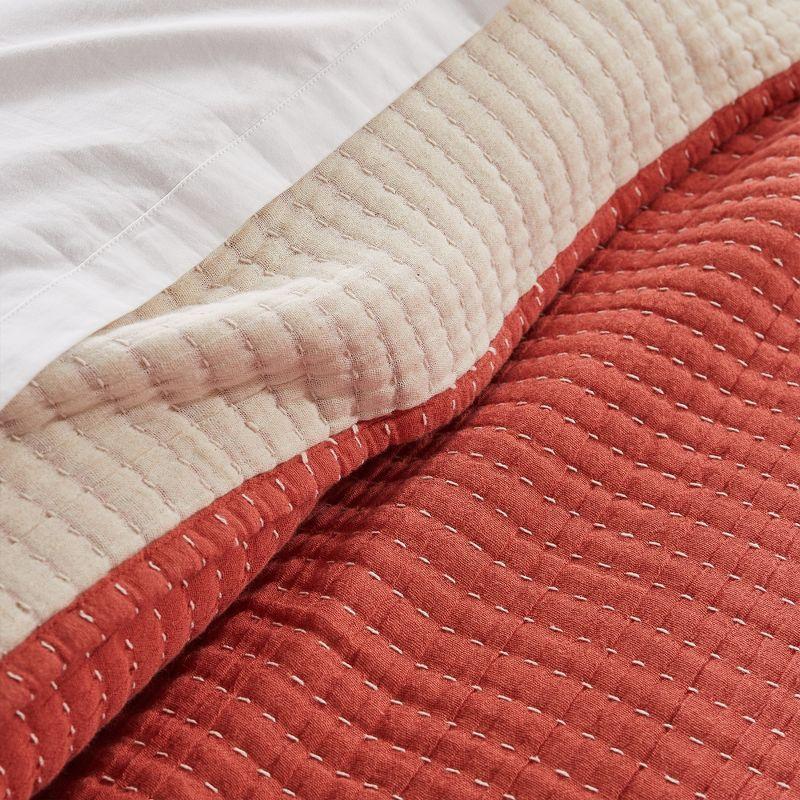 Caden Cotton Gauze Clay Coverlet - One Full/Queen Coverlet - Levtex Home