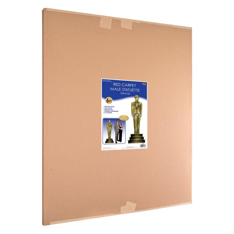 Beistle Red Carpet Male Statuette Stand-Up, 6� x 24?, (1/Box) Multicolored