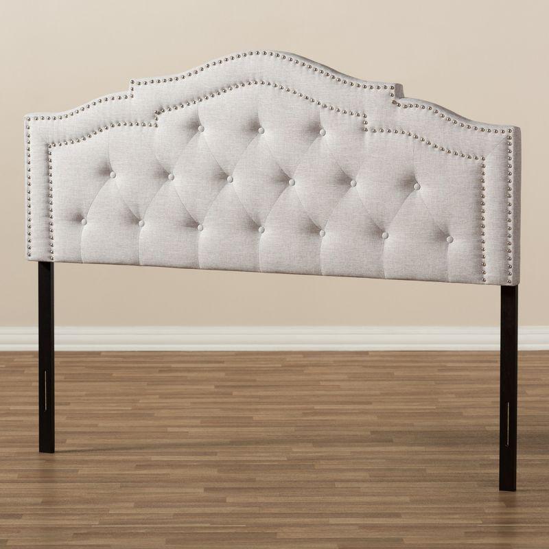 Baxton Studio Queen Edith Modern And Contemporary Fabric Headboard Beige: Polyester Upholstery, Wood Composite Frame