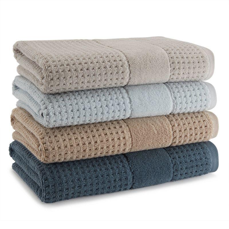 6pc Checkered Bath Towel Set - Cassadecor