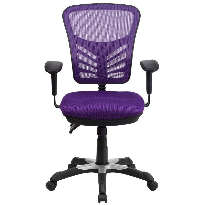 Flash Furniture Mid-Back Mesh Multifunction Executive Swivel Ergonomic Office Chair with Adjustable Arms