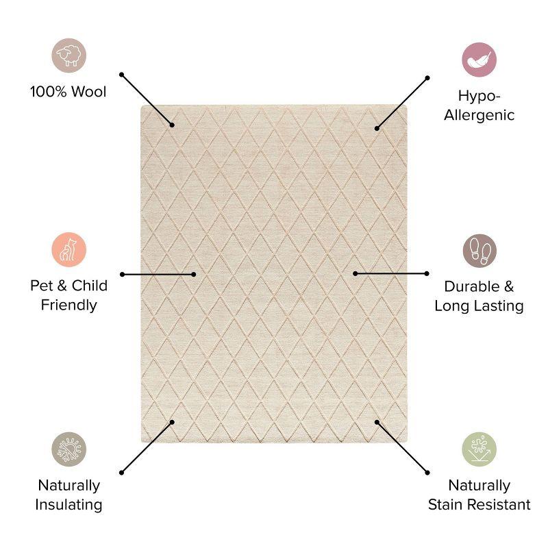 Nourison Wool Haven Grey Modern Wool Indoor Rug