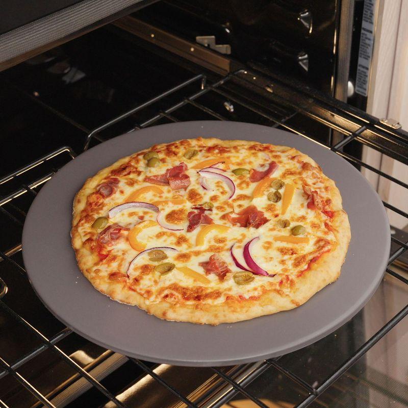 Old Stone 14-Inch Grey Glazed Round Pizza Stone