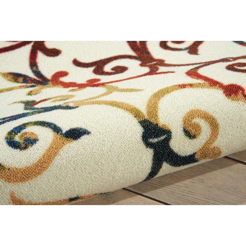 Lush Garden Floral Multicolor Synthetic 7'9" x 10'10" Area Rug