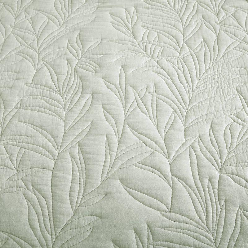 Tommy Bahama Solid Costa Sera Stitch Green Cotton Quilt