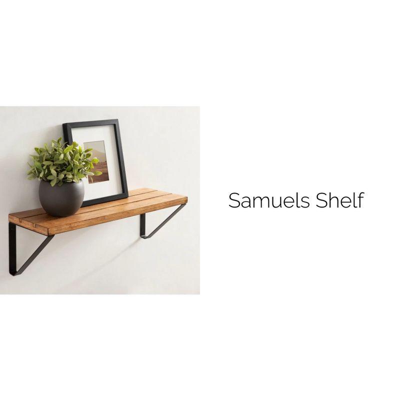 Kate and Laurel Samuels Rectangle Wood Floating Shelf, 24x8x8, Rustic Brown