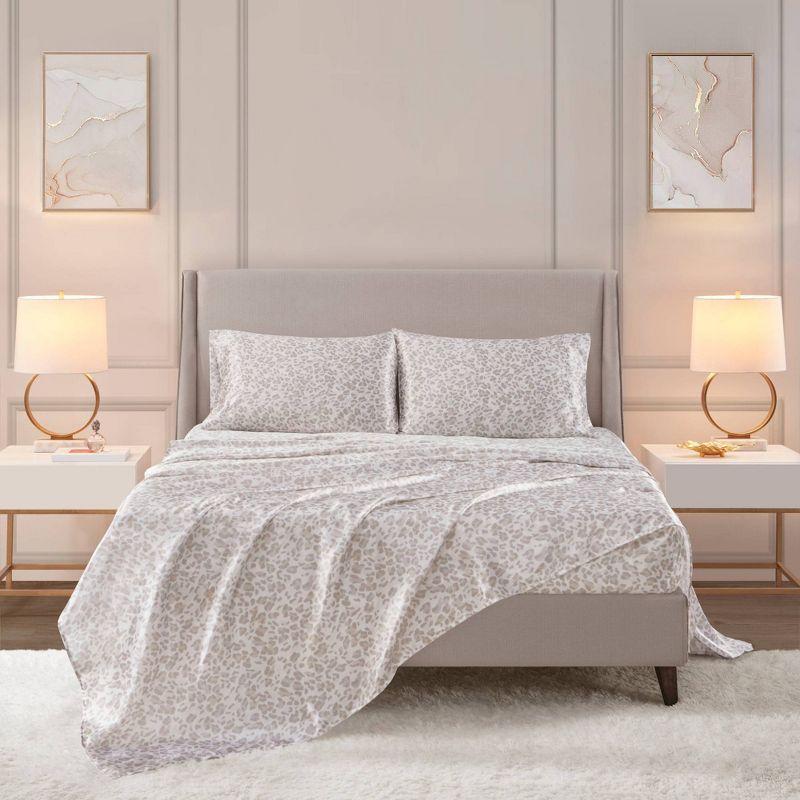 Madison Park Essentials Printed Satin Luxury Sheet Set