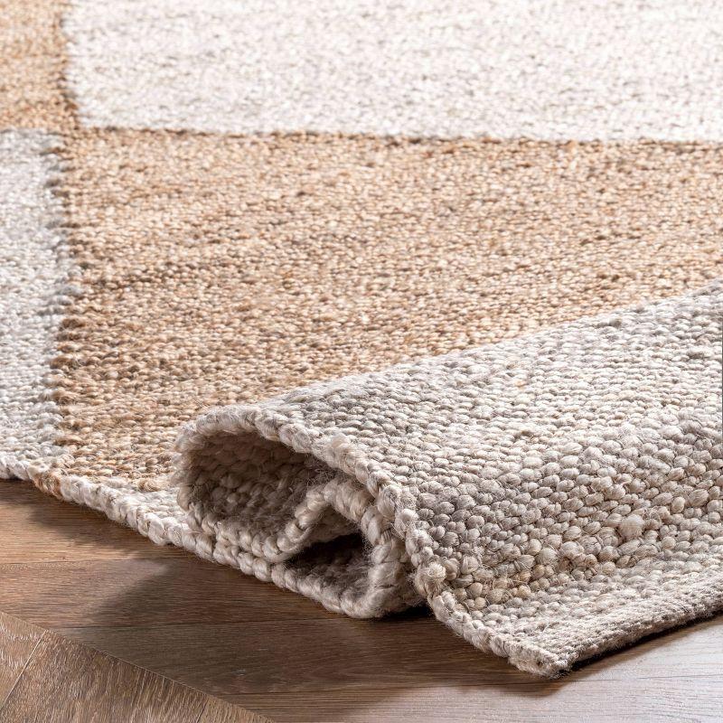 Ivory Cotton-Jute Blend Handwoven 8'x10' Area Rug