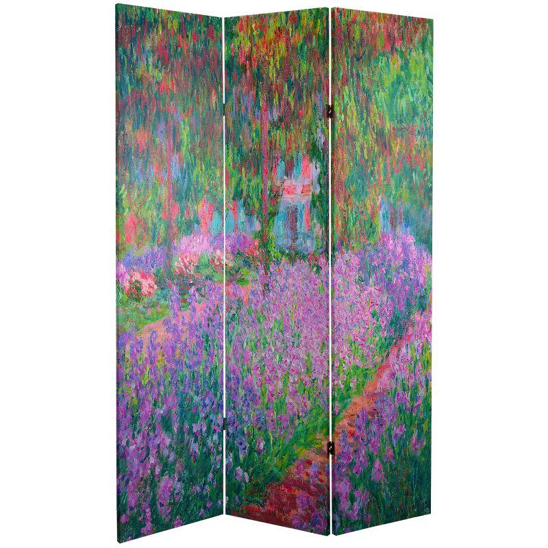 6' Tall Double Sided Works of Monet Canvas Room Divider - Oriental Furniture