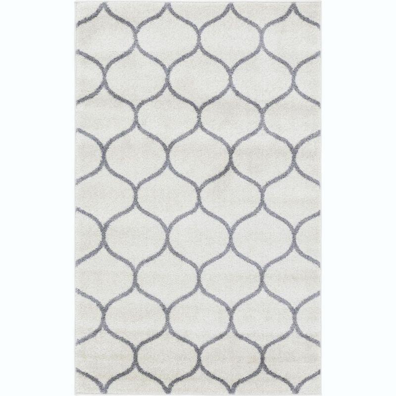 Unique Loom Trellis Frieze Rounded Area Rug