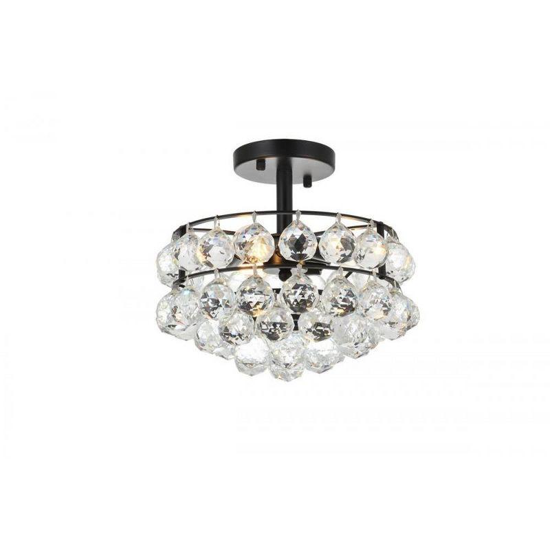 Elegant Lighting Savannah 12 inch flush mount in black