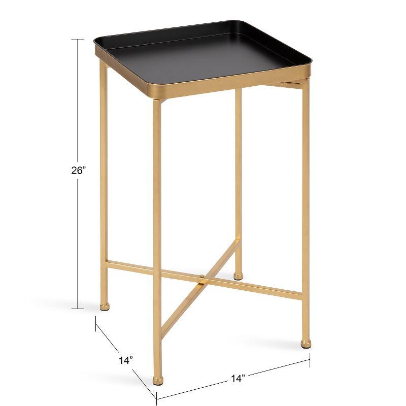 Kate and Laurel Celia Metal Tray Accent Table