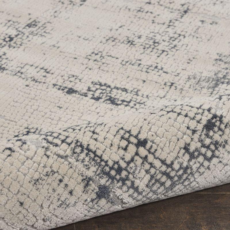 Nourison Rustic Textures Contemporary Indoor Area Rug Ivory/Blue 9'3" x 12'9"