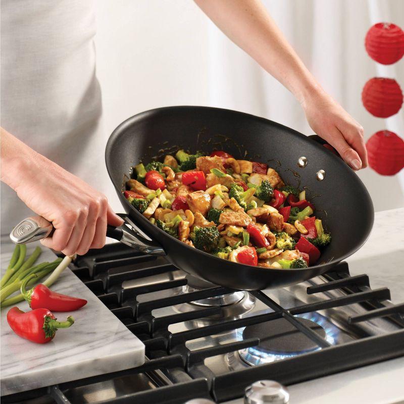 Circulon Symmetry Hard-Anodized Nonstick Induction Stir Fry Pan with Helper Handle, 14-Inch