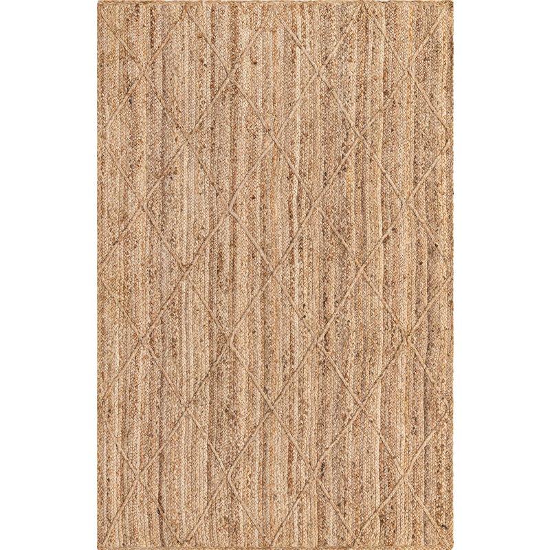 Unique Loom 5' 1 x 8' 0 Braided Jute Natural Area Rug