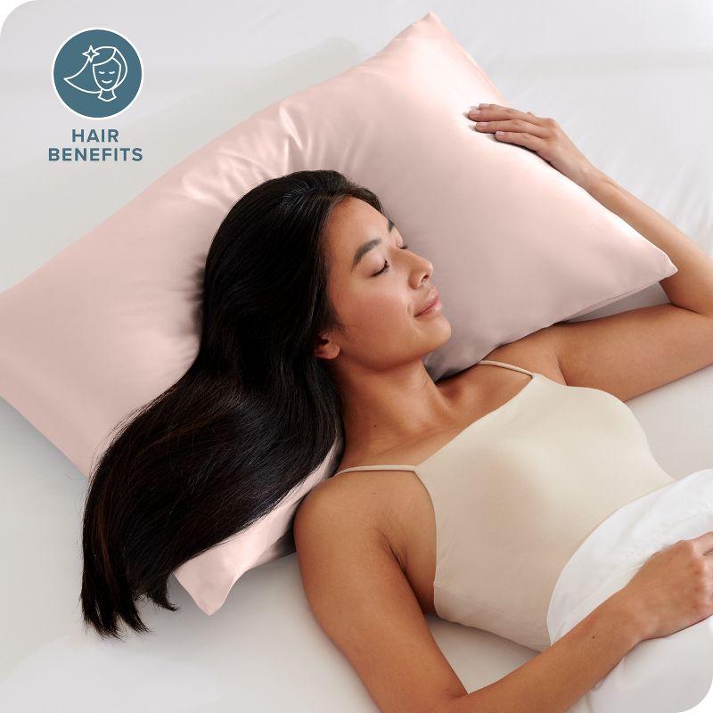 Bare Home Soft Poly Satin Pillowcase Set