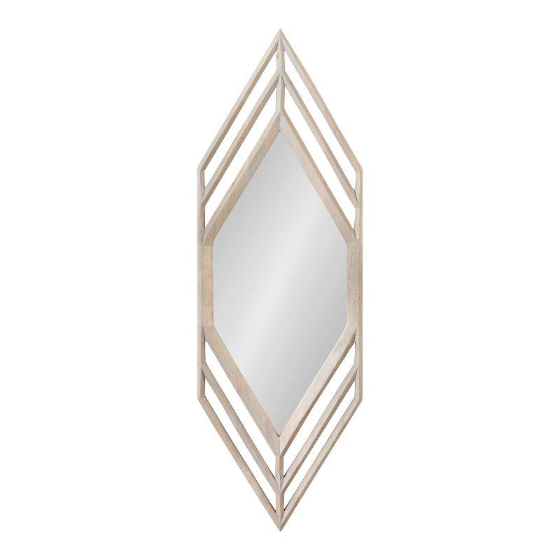 Kate and Laurel Vayga Framed Wall Mirror, 14x42, White