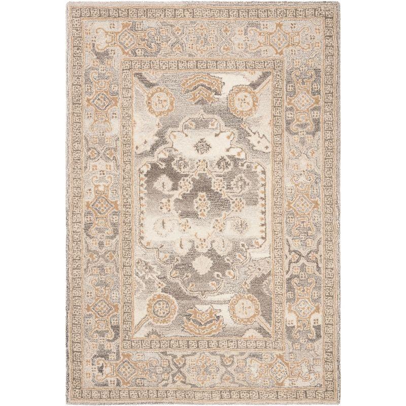 Wyndham WYD308 Hand Tufted Area Rug - Light Grey - 4'x6' - Safavieh.