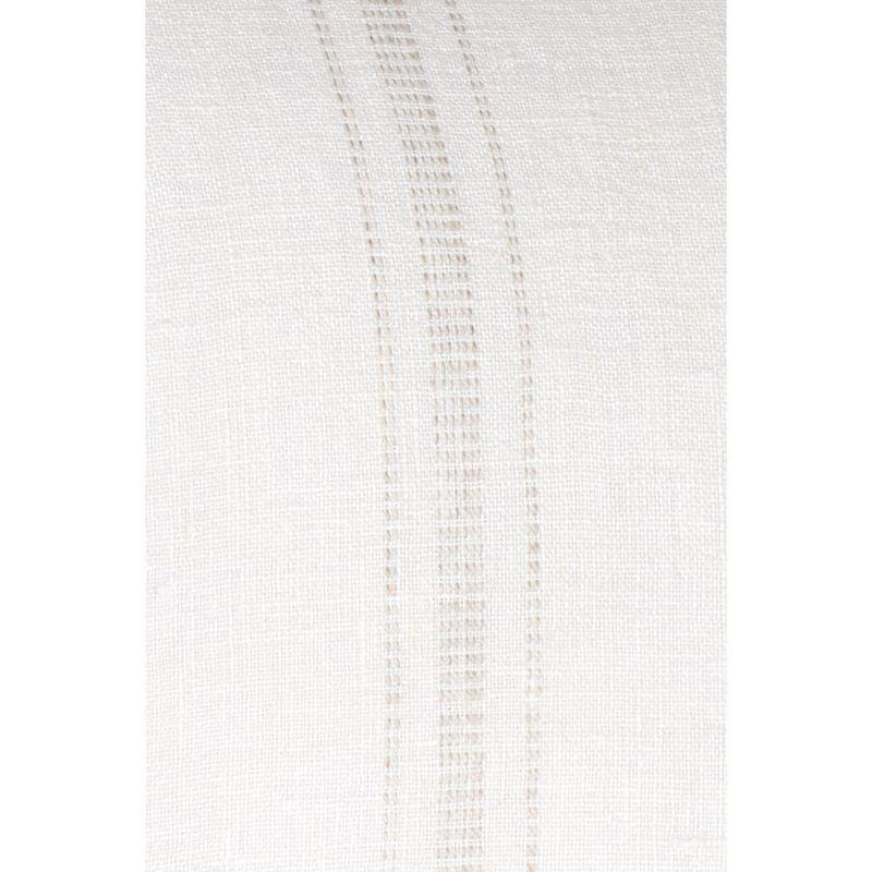 White with Beige Stripes Linen Pillow 13x30