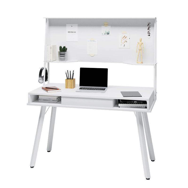 Computer Desk with Storage, Hutch & Magnetic Board - Techni Mobili