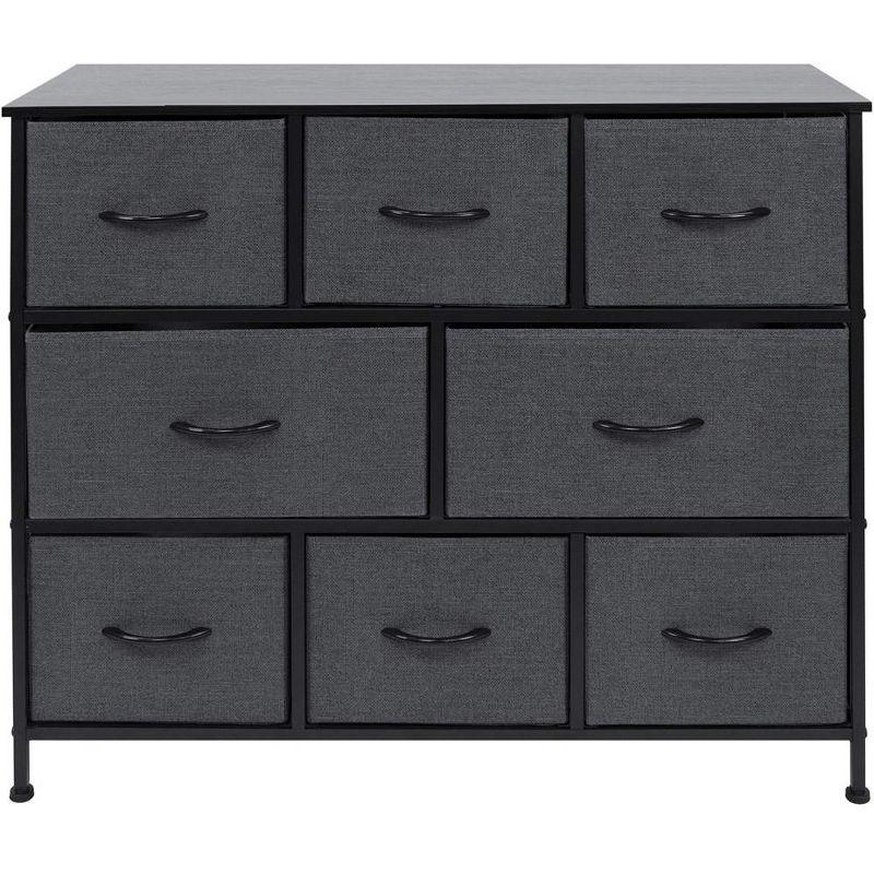 Sorbus 8 Drawers Chest Dresser - Black