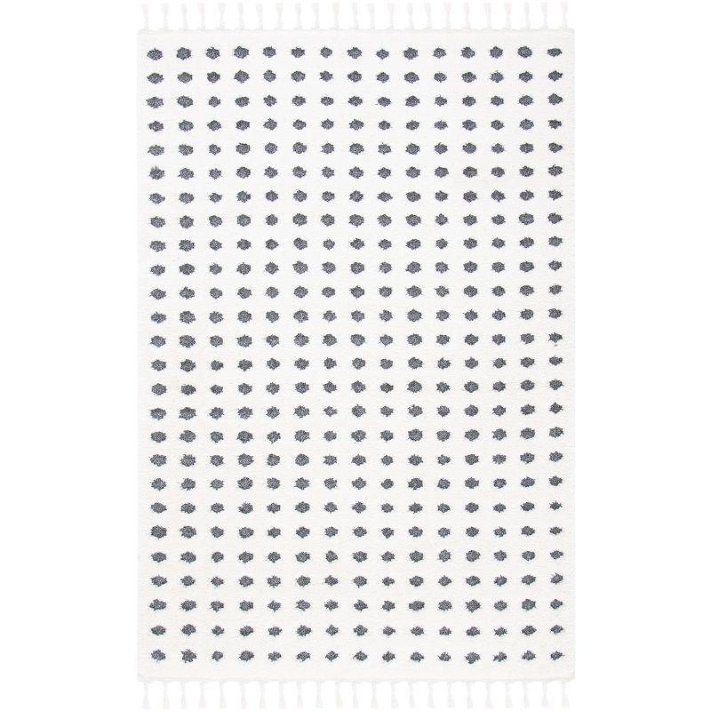 Moroccan Tassel Shag MTS690 Power Loomed Indoor Area Rug - Ivory/Grey - 5'3"x7'6" - Safavieh