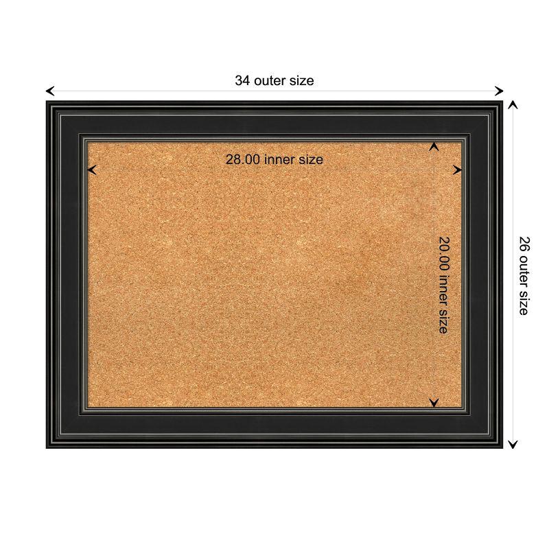 Amanti Art Black Framed Natural Cork Bulletin Board