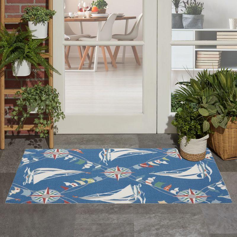 Waverly Navy Outdoor Area Rug