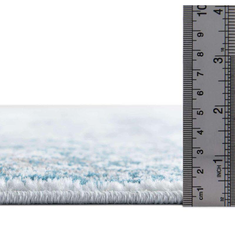 Unique Loom 5' 0 x 5' 0 Sofia Casino Light Blue Area Rug