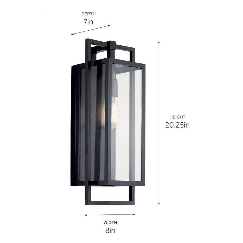 Goson™ 20" 1 Light Wall Light with Clear Glass Black