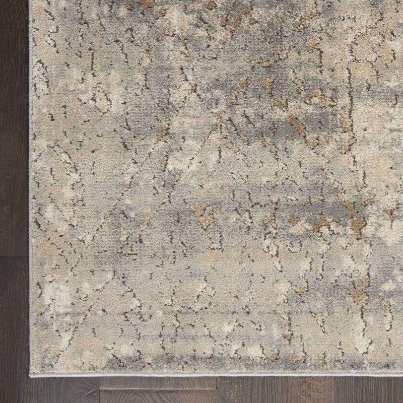 Nourison Concerto Abstract Contemporary Area Rug Beige Grey 5'3" x 7'3"