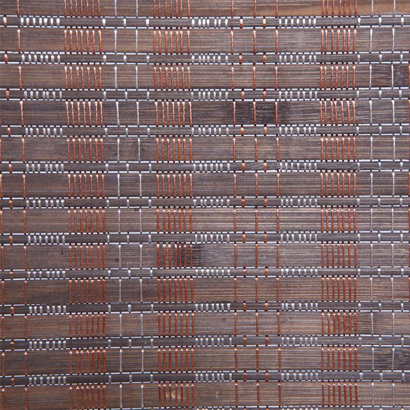 Legacy Decor 3 Panel Room Divider Brown Color Wood and Bamboo Weave
