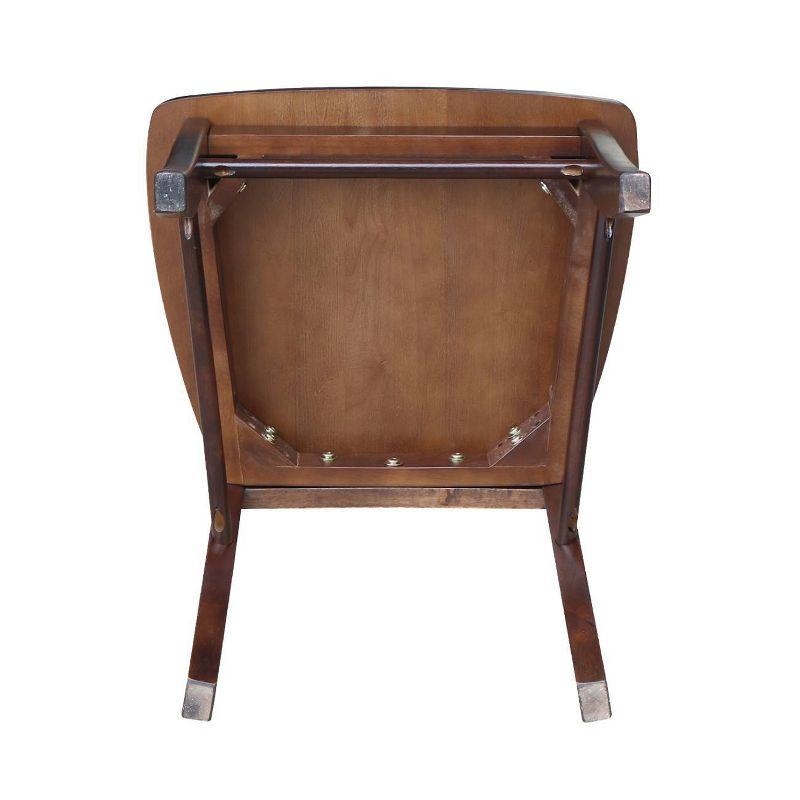 Java High Cross Back Solid Wood Side Chair Set